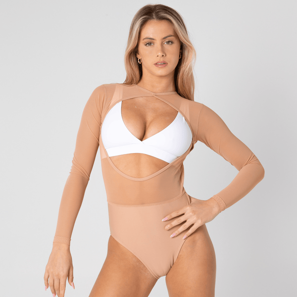 Sheer Life Leotard - Nude