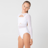 Sheer Life Leotard - White/White (last chance colours)
