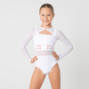 Sheer Life Leotard - White/White (last chance colours)
