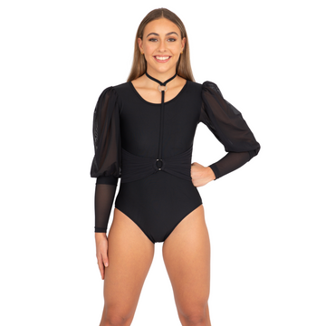Polo Neck Leotard with Open Back – Inspirations Dancewear Canada