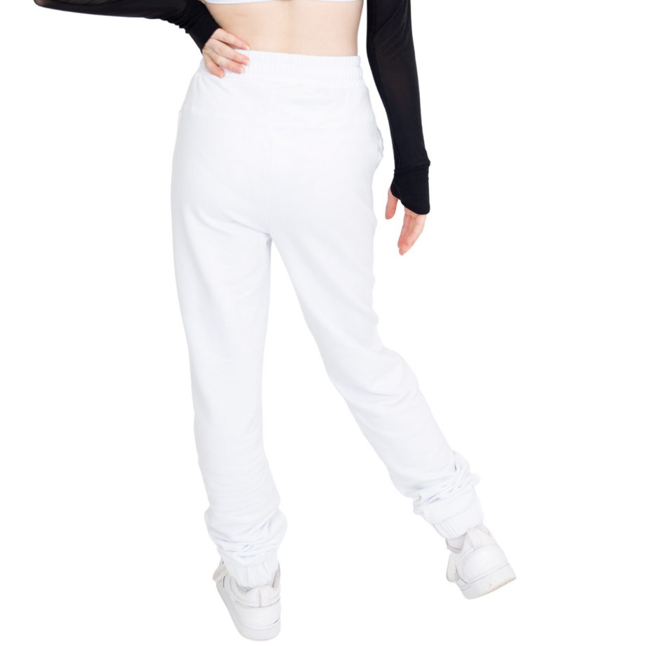 2Way Stretch Side 2 Line Warm Sweat Pants --White